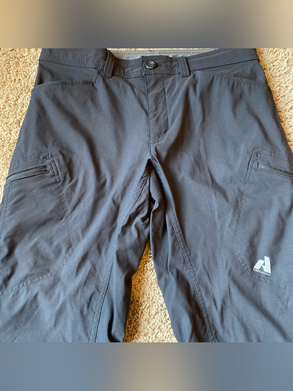 Eddie Bauer First Ascent Guide Pro Pants Mens 32x34 Black Outdoor Hiking Tech - Picture 2 of 10